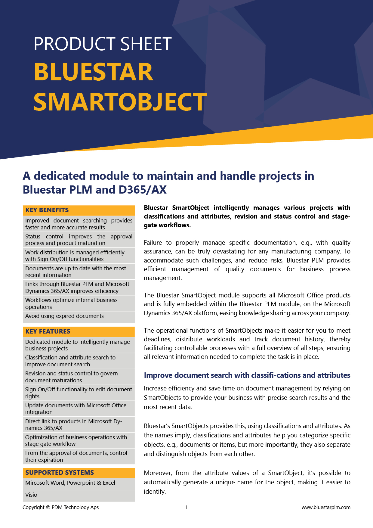 Bluestar SmartObject Product Sheet Thumbnail