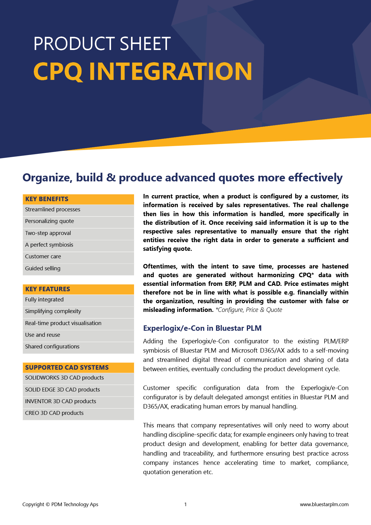 Bluestar CPQ Product Sheet Thumbnail